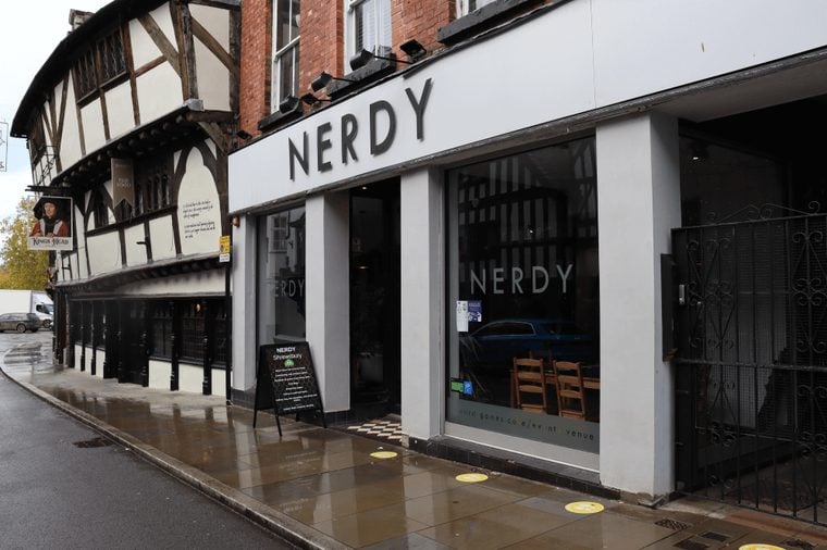 Nerdy board game cafe storefront in Norwich