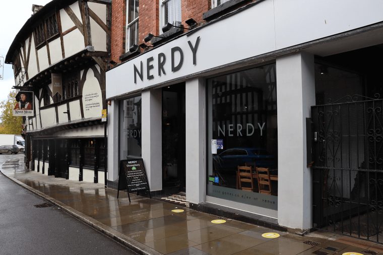 Nerdy board game cafe storefront in Norwich